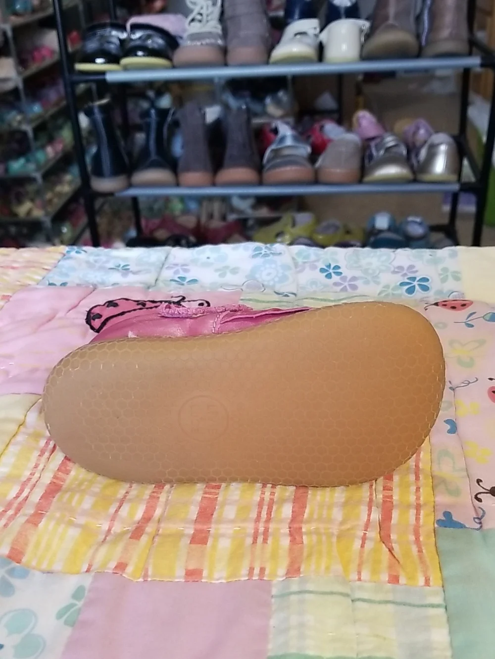 Livie & Luca Pink Shimmer Leather Ruche Soft Originals Made in Mexico Size 5